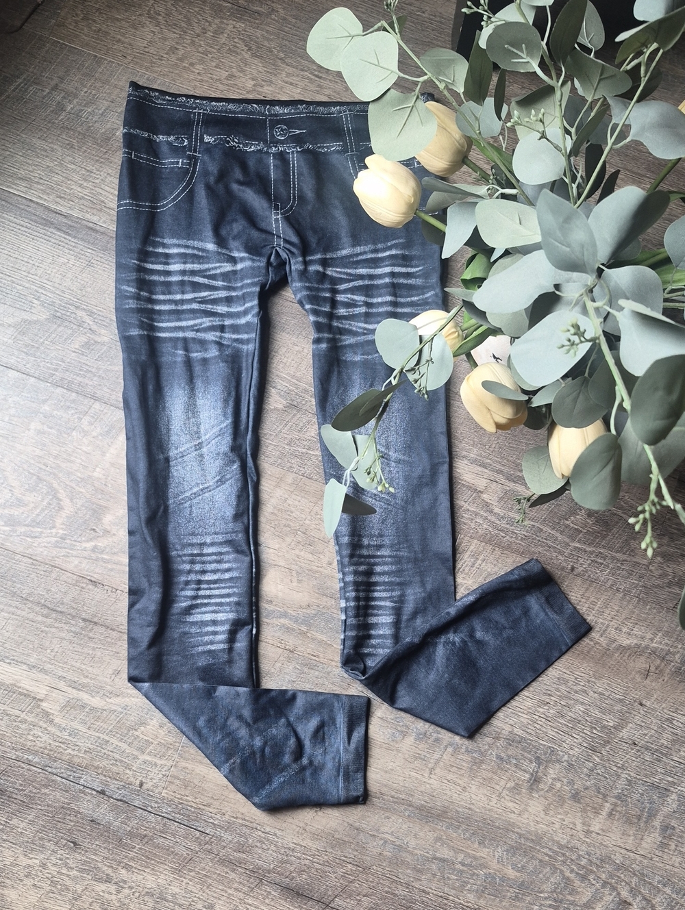Women's Jean Pattern Stretch Spandex Fashion Leggings